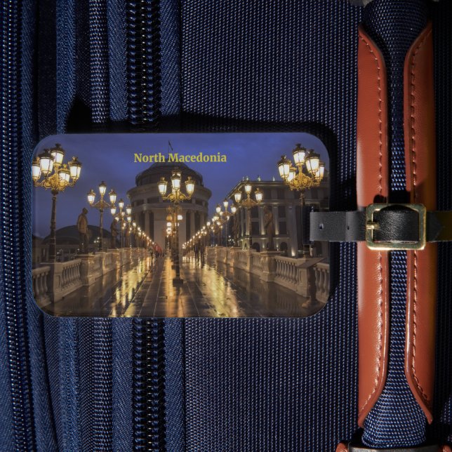 Étiquette À Bagage Skopje, Macédoine du Nord (Insitu Rectoal 4)