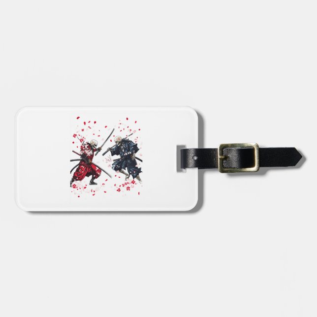 Étiquette À Bagage Skull Samurai Duel (Devant horizontal)