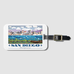 Étiquette À Bagage Skyline San Diego