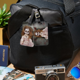 Étiquette À Bagage SlipperyJoe's déplaisante poupée visage pâle sang 
