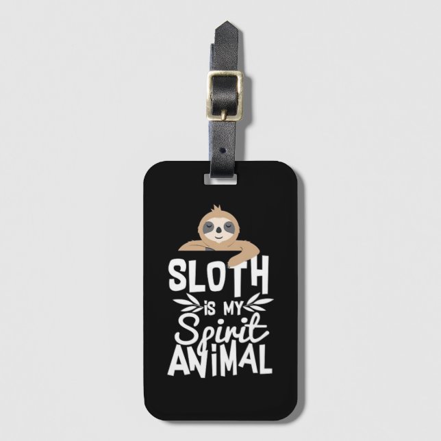 Étiquette À Bagage Sloth est mon animal spirituel (Devant Vertical)