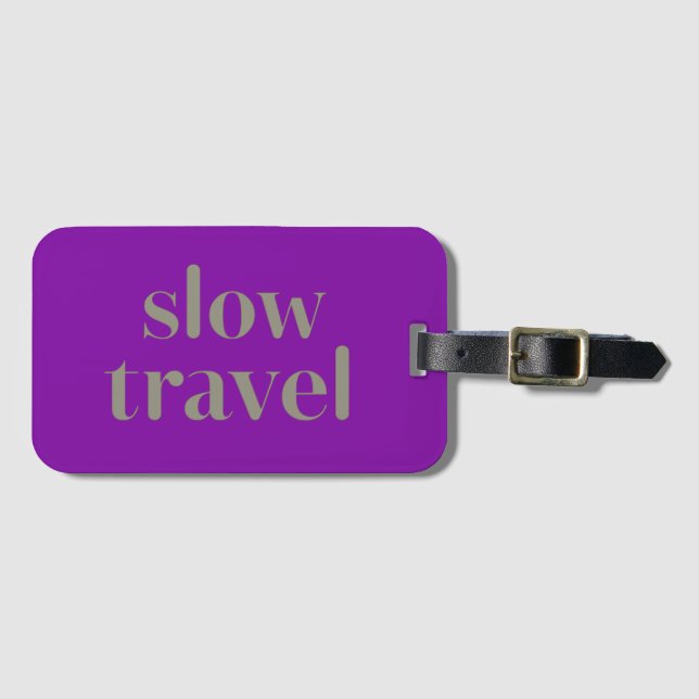 Étiquette À Bagage Slow Travel (Devant Horizontal)