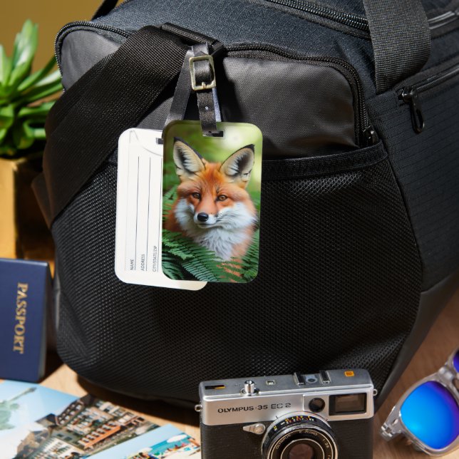 Étiquette À Bagage "Sly : Le renard dans l'ombre" (Recto & Verso)