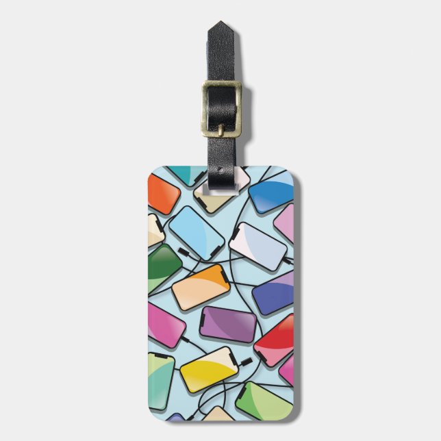 Étiquette À Bagage Smartphones avec encoche (Devant Vertical)