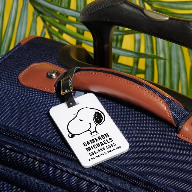 Étiquette À Bagage Snoopy Smile Giggle Lauder Motif (Insitu Rectoal 1)