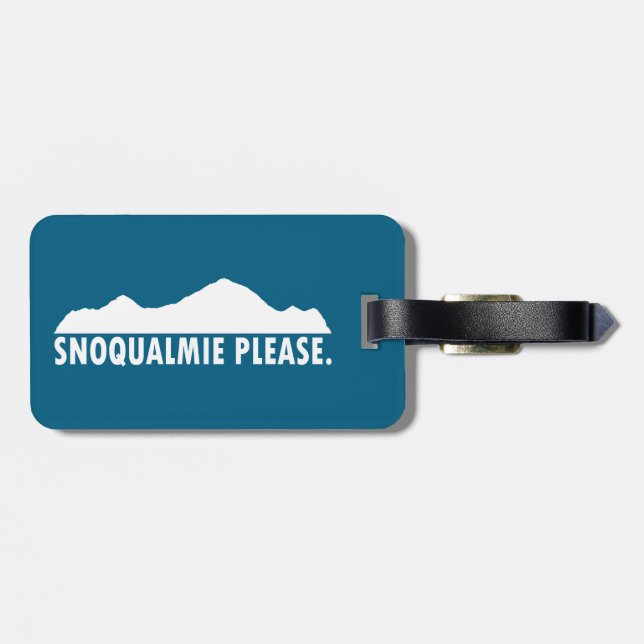 Étiquette À Bagage Snoqualmie Washington Please (Dos horizontal)