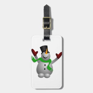 Étiquette À Bagage Snowman