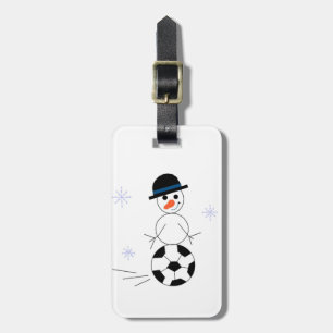 Étiquette À Bagage Snowman du ballon de football