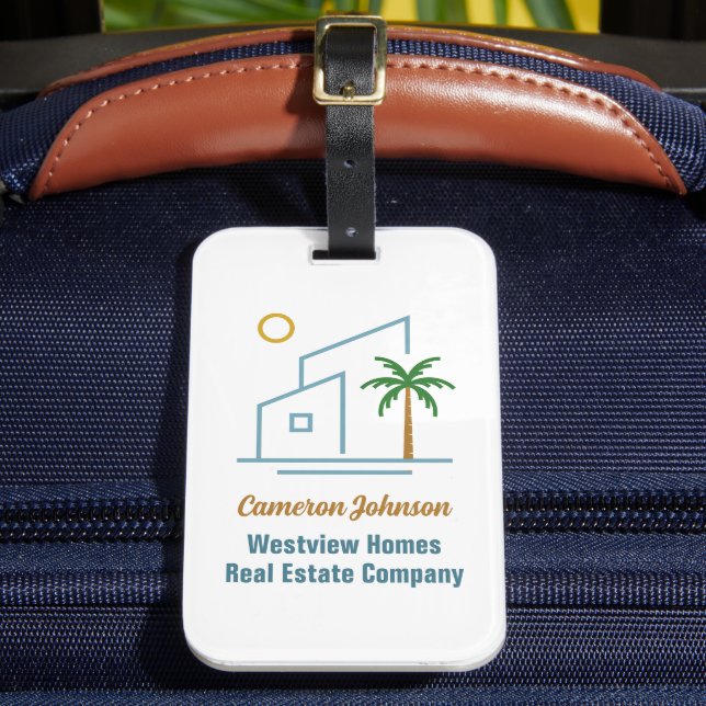Étiquette À Bagage Société immobilière de plage Realtor côtier person (Insitu Rectoal 2)