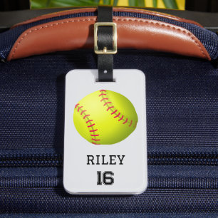 Étiquette À Bagage Softball Personnalisé Team Bag Tag Cadeau