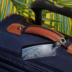 Étiquette À Bagage Soleil Brillant Sur L'Océan Pacifique Sud.