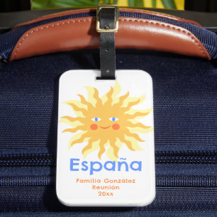 Étiquette À Bagage Soleil heureux Espagne Italie Mexique Réunion de f
