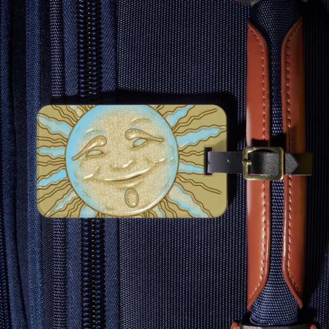 Étiquette À Bagage Soleil Souriant Heureux (Insitu Rectoal 4)