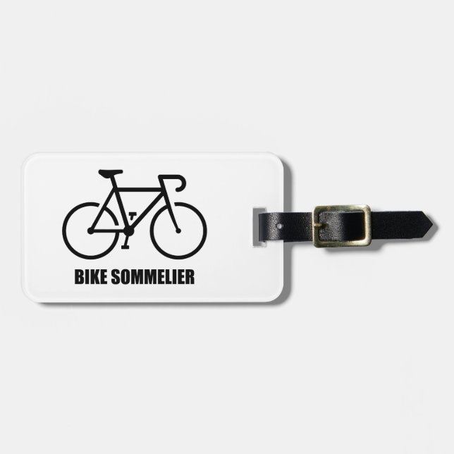 Étiquette À Bagage Sommelier de vélo (Devant horizontal)