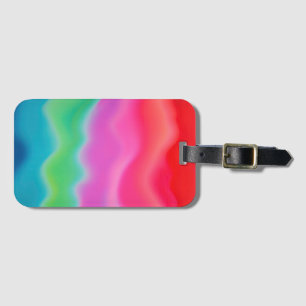 Étiquette À Bagage "Sorbet au coucher du soleil" Art Abstrait coloré