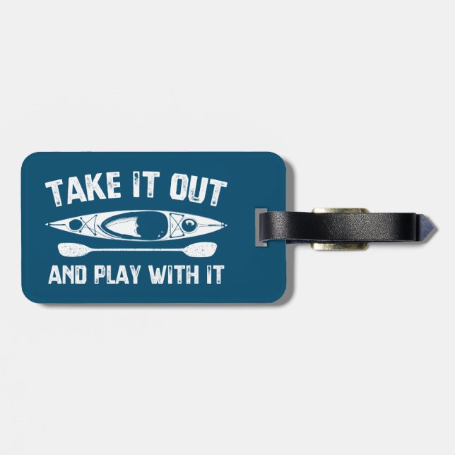 Étiquette À Bagage Sortez Et Jouez Avec Kayak (Dos horizontal)