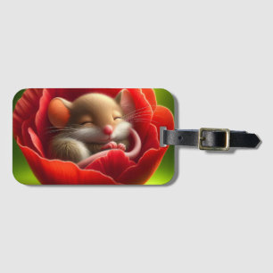 Étiquette À Bagage Souris Bébé très mignonne Dormir