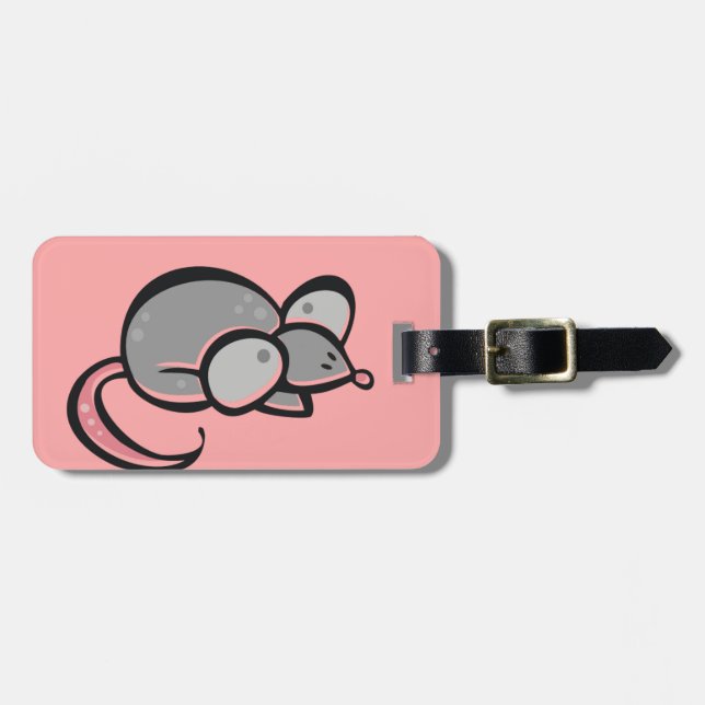 Étiquette À Bagage Souris mignonne (Devant horizontal)