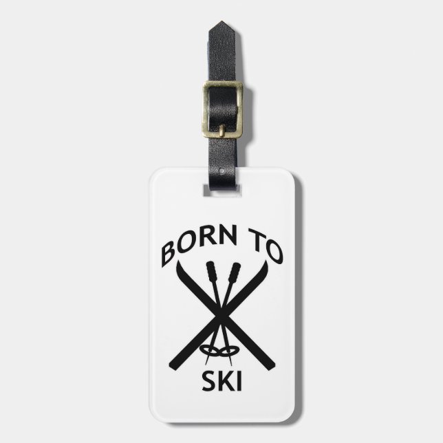 Étiquette À Bagage Soutenu pour skier (Devant Vertical)
