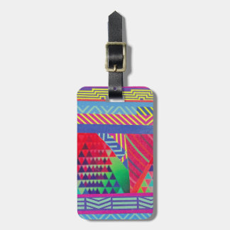 Étiquette À Bagage southwestern borders and triangles collage