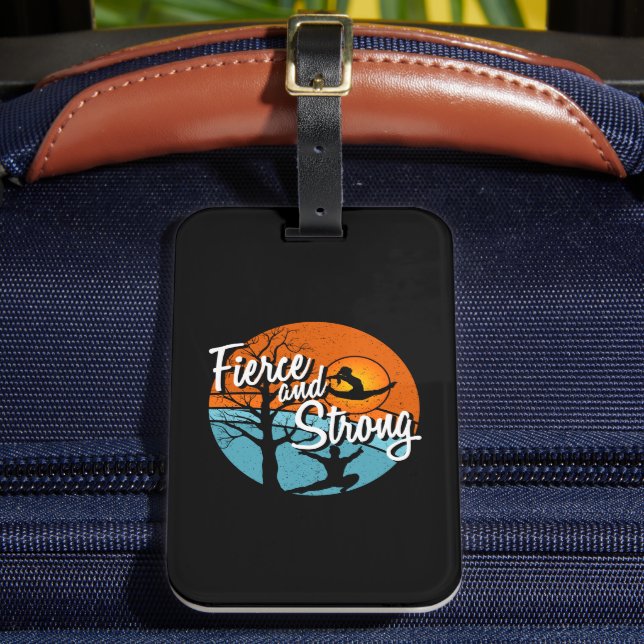 Étiquette À Bagage Soyez féroce, soyez forte Gymnastique féminine (Insitu Rectoal 2)