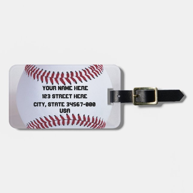 Étiquette À Bagage Sports de base-ball (Devant horizontal)