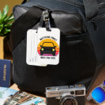 Étiquette À Bagage Spring Break Road Trip Sunset Customized<br><div class="desc">Cool custom road trip luggage tag for spring break or summer vacation with your family or friends. Personalize with your last name or group above the retro sunset and car silhouette. Cute accessory for a trip to a cottage or across the country. Drive off into the sunset with this shirt....</div>