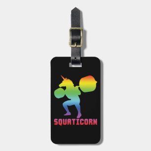 Étiquette À Bagage Squaticorn - Jour de la Jambe - Squat Unicorn - En