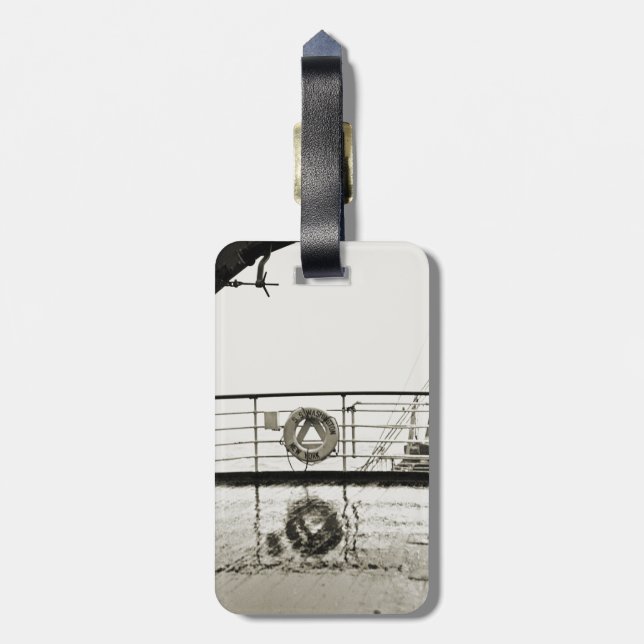 Étiquette À Bagage SS Washington Luxury Liner Cruise Ship 1930's Deck (Dos Vertical)