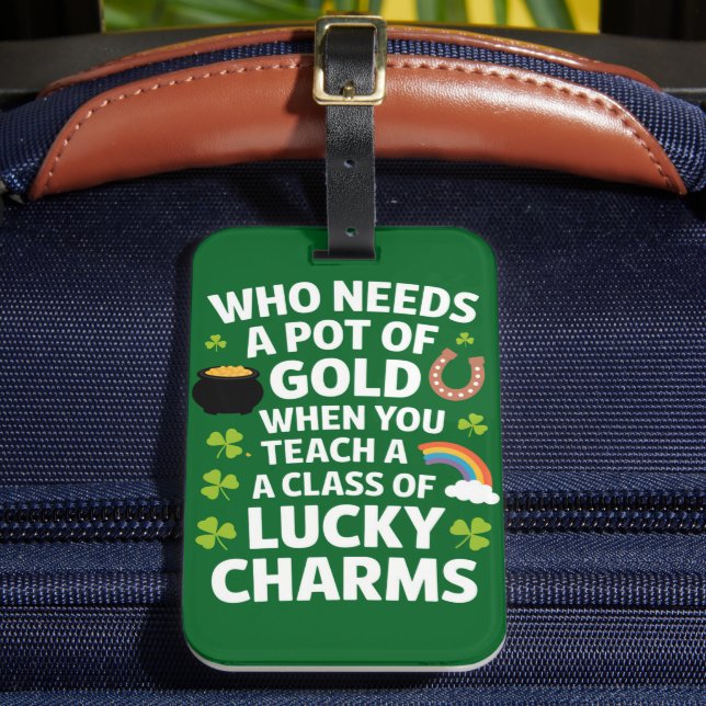 Étiquette À Bagage St patrick acher Lucky Charm Clover Irlandais (Insitu Rectoal 2)