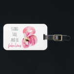 Étiquette À Bagage Stand Exotique Moderne Haut Et Être Fabuleux Flama<br><div class="desc">Stand Exotique Moderne Haut Et Être Fabuleux Flamant rose</div>