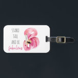 Étiquette À Bagage Stand Exotique Moderne Haut Et Être Fabuleux Flama<br><div class="desc">Stand Exotique Moderne Haut Et Être Fabuleux Flamant rose</div>