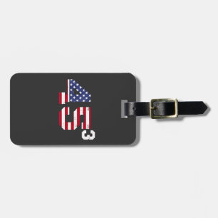 Étiquette À Bagage Stand With 45 Pro Trump USA Flag 4 juillet
