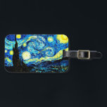 Étiquette À Bagage Starry Night, célèbre peinture van Gogh<br><div class="desc">Art Van Gogh : Starry Night monoface</div>