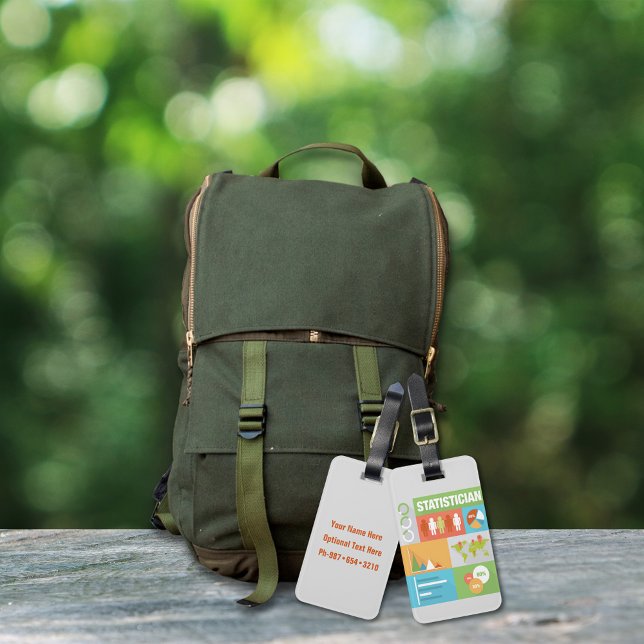 Étiquette À Bagage Statistique professionnelle Conception Iconique (Créateur téléchargé)