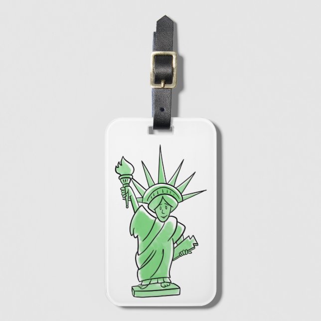 Étiquette À Bagage Statue de la Liberté (Devant Vertical)