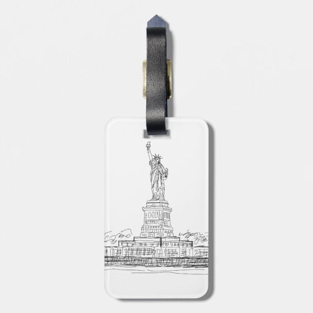 Étiquette À Bagage Statue de la liberté (Dos Vertical)