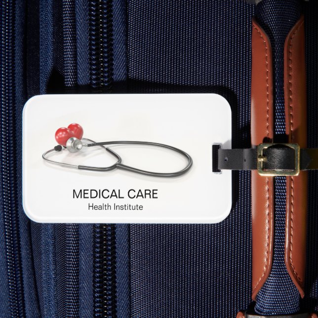 Étiquette À Bagage Stethoscope with Heart | Medical Care & Healthcare (Insitu Rectoal 4)