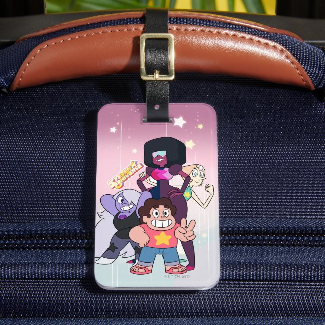 Étiquette À Bagage Steven Universe | Pose du groupe Crystal Gem (Insitu Rectoal 2)