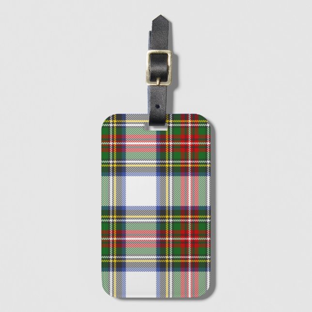 Étiquette À Bagage Stewart Royal Dress Plaid Scottish Motif (Devant Vertical)