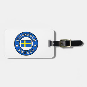 Étiquette À Bagage Stockholm Suède