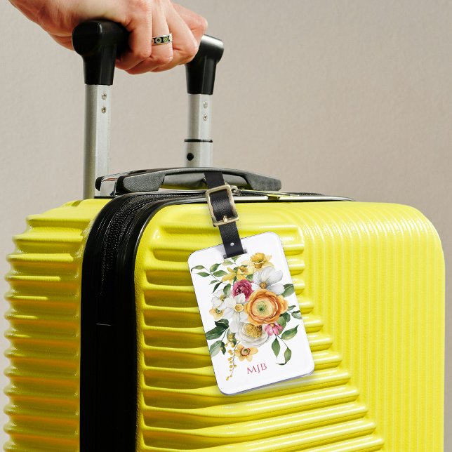 Étiquette À Bagage Stripes et typographie élégantes (Créateur téléchargé)