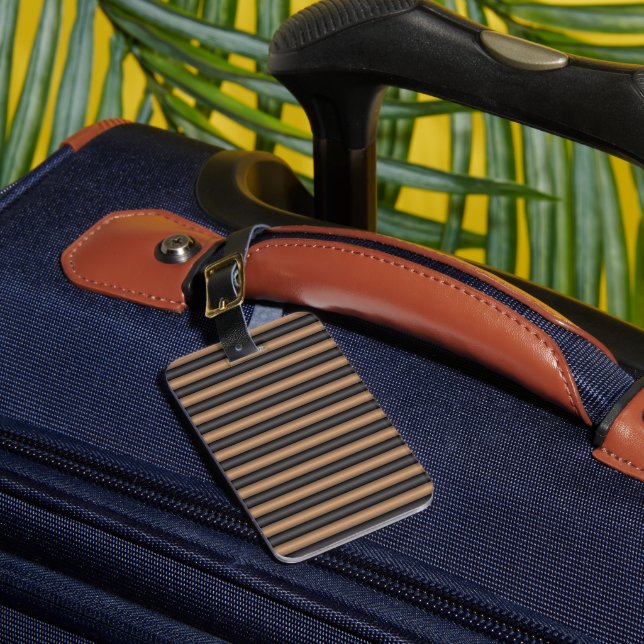 Étiquette À Bagage Style moderne Grillades Brown grillées avec profon (Insitu Rectoal 1)