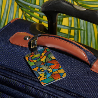 Étiquette À Bagage style picasso chat