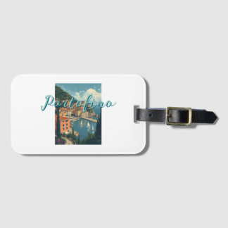Étiquette À Bagage Style Vintage Portofino Gênes Italie
