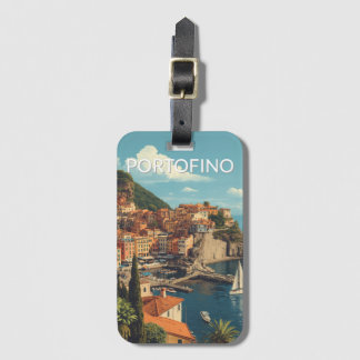 Étiquette À Bagage Style Vintage Portofino Gênes Italie