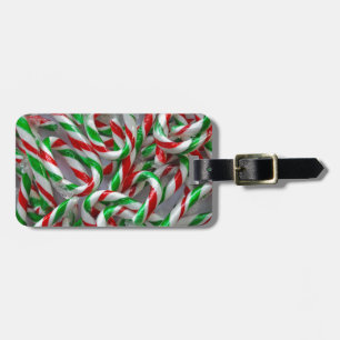 Étiquette À Bagage Sucre de canne de Noël motif