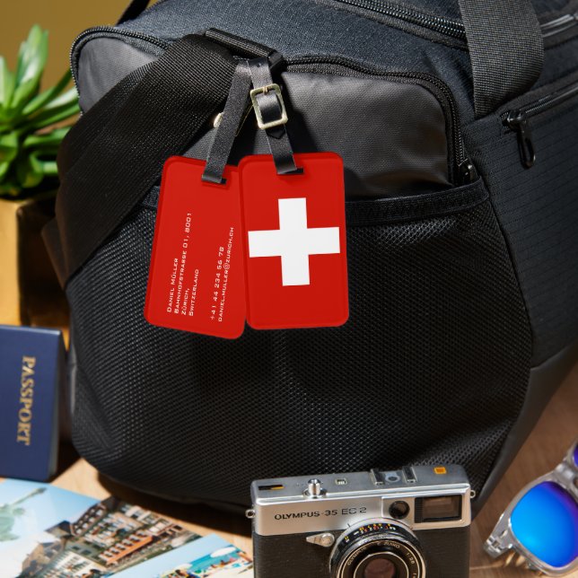 Étiquette À Bagage Suisse (Recto & Verso)