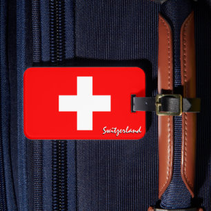 Étiquette À Bagage Suisse Bagages Tags, Drapeau Suisse patriotique