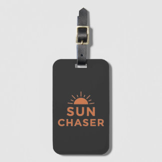 Étiquette À Bagage Sun Chaser Bold Sunset Typography Graphic